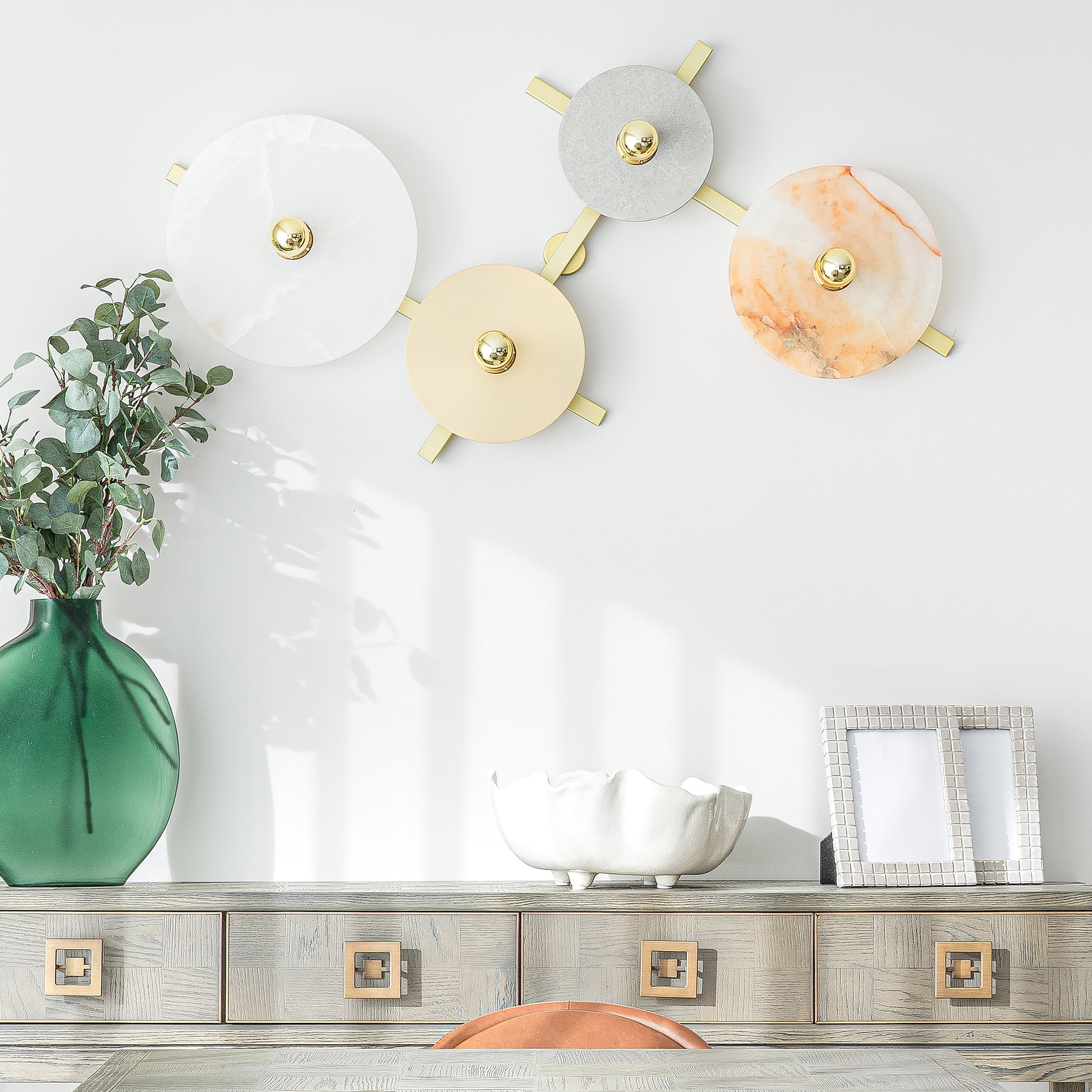 Large white MEGAN Wavy Ceramic Bowl with a unique wavy design, ideal for stylish home decoration or as an elegant centerpiece