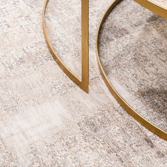 ELON Vintage rug with orange tones and intricate design, crafted from acrylic blend.