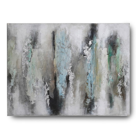 ADAM hand-painted artwork in shades of green, blue, and gray.