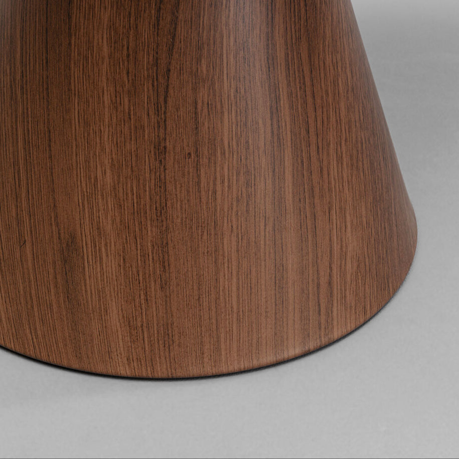 ZAC Ceramic Coffee Table with marble top and walnut wood base