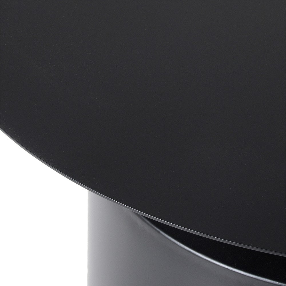 NICKI Black Large Metal Drum Table