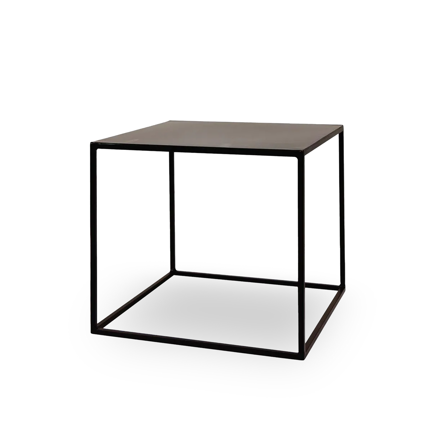 Jimena 40 cm black metal cube end table with minimalist frame – AK Interior Living