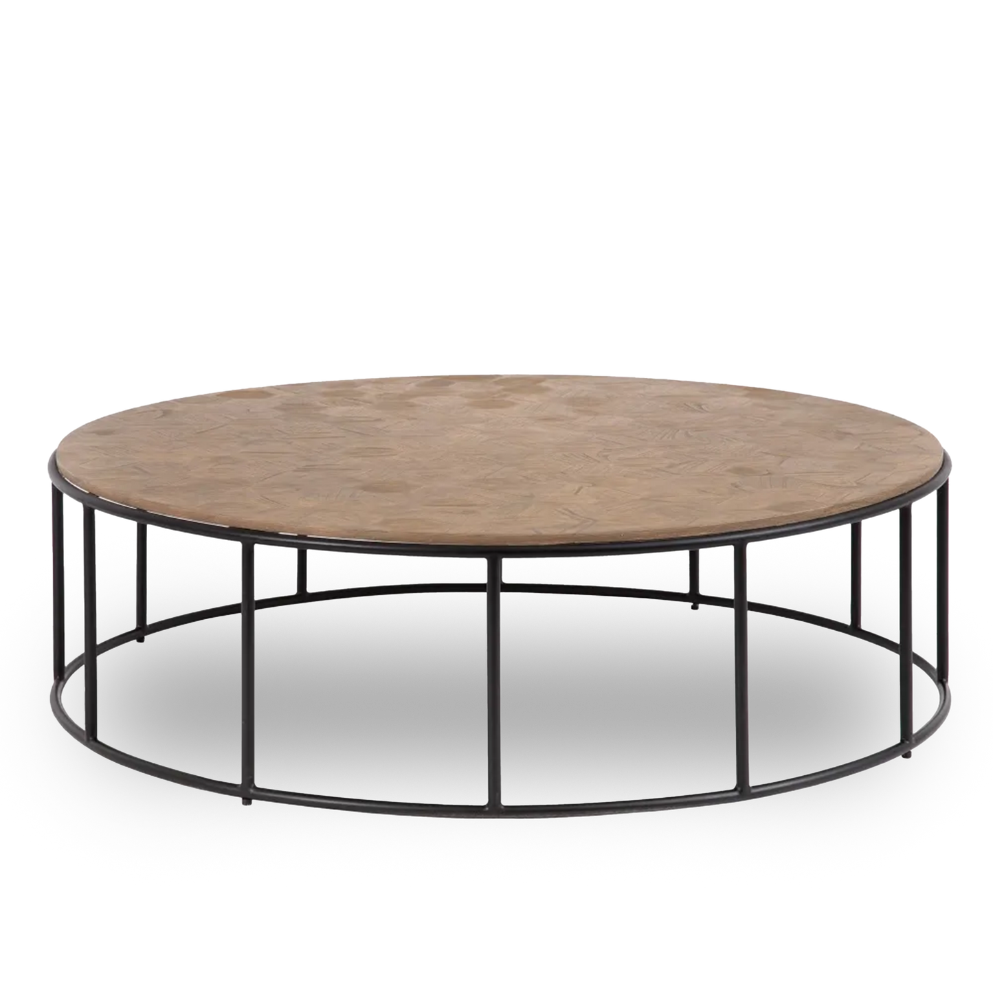 Aoife natural way MDF-metal circular coffee table in a contemporary room