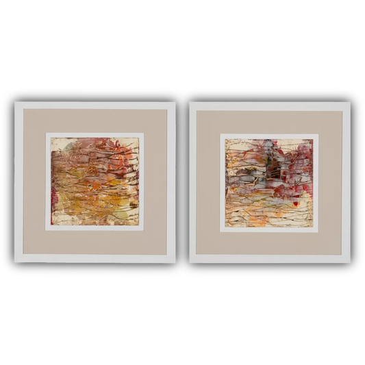 Eebha abstract wood decoration painting set in a modern interior