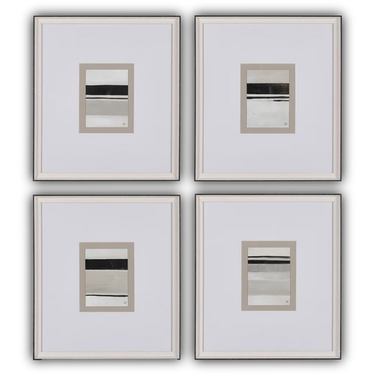 Oisin Abstract Art Collection – Set of 4 Framed Pieces, 44x50 cm