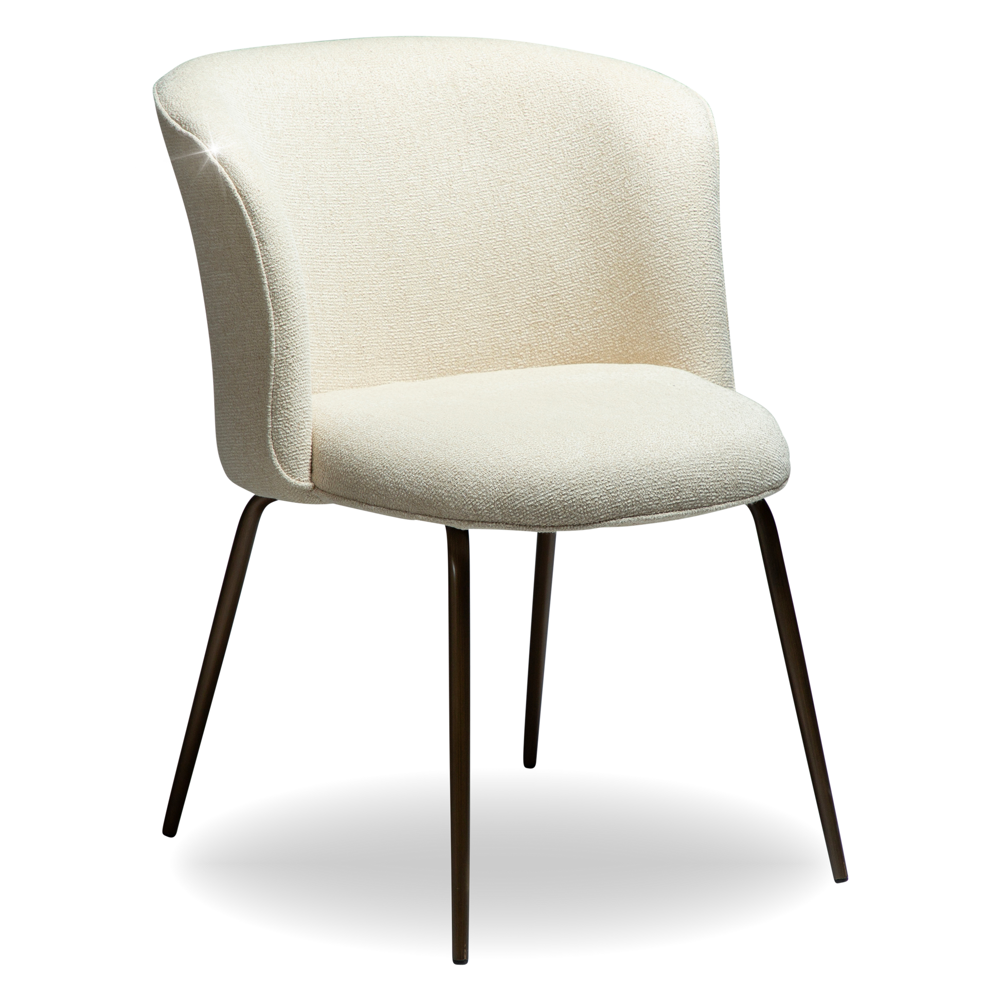 KAY dining chair – curved back design with shimmering fabric and padded seat | AK Interior Living