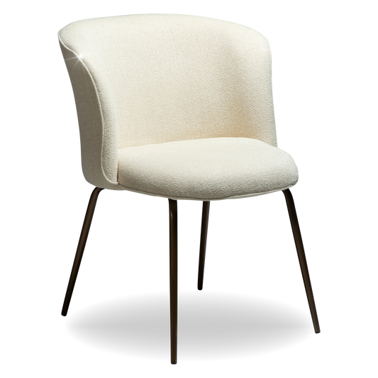 KAY dining chair – curved back design with shimmering fabric and padded seat | AK Interior Living