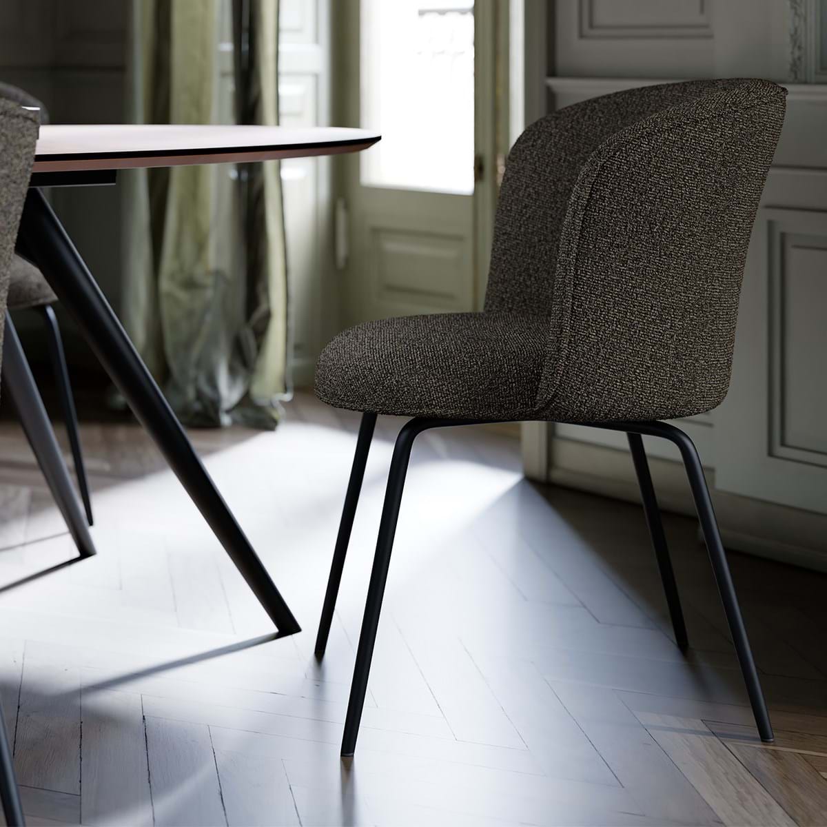 BETTY dining chair – upholstered design with padded seat and curved back | AK Interior Living