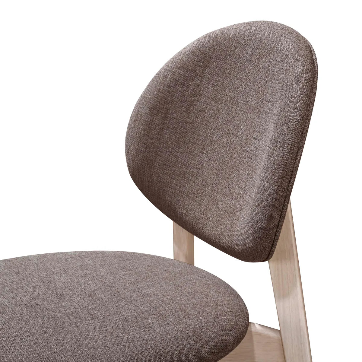 DOLI dining chair with fabric upholstery and natural oak legs