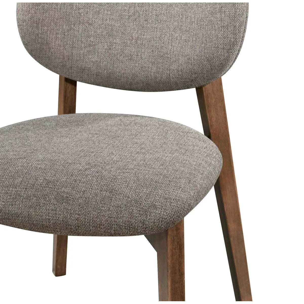 OLDI dining chair with fabric seat and walnut wood legs