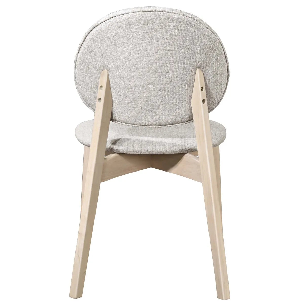 DOLI dining chair with fabric upholstery and natural oak legs