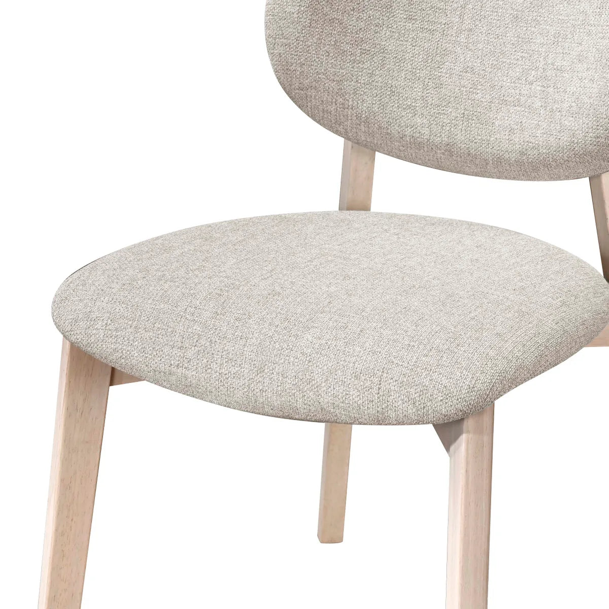 DOLI dining chair with fabric upholstery and natural oak legs
