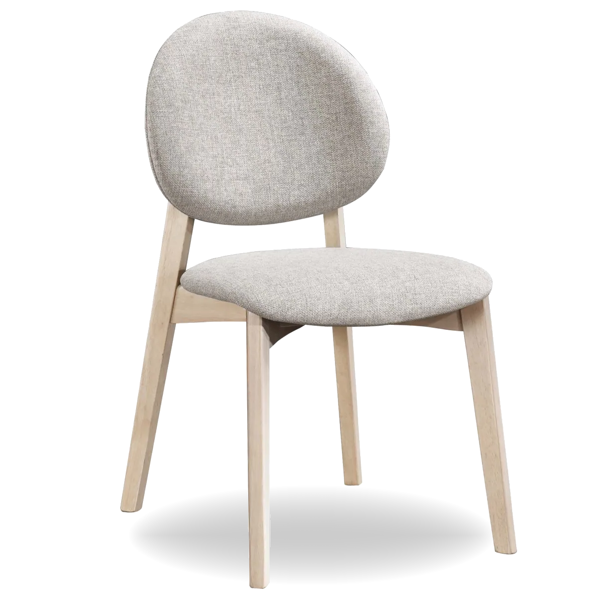 DOLI dining chair with fabric upholstery and natural oak legs