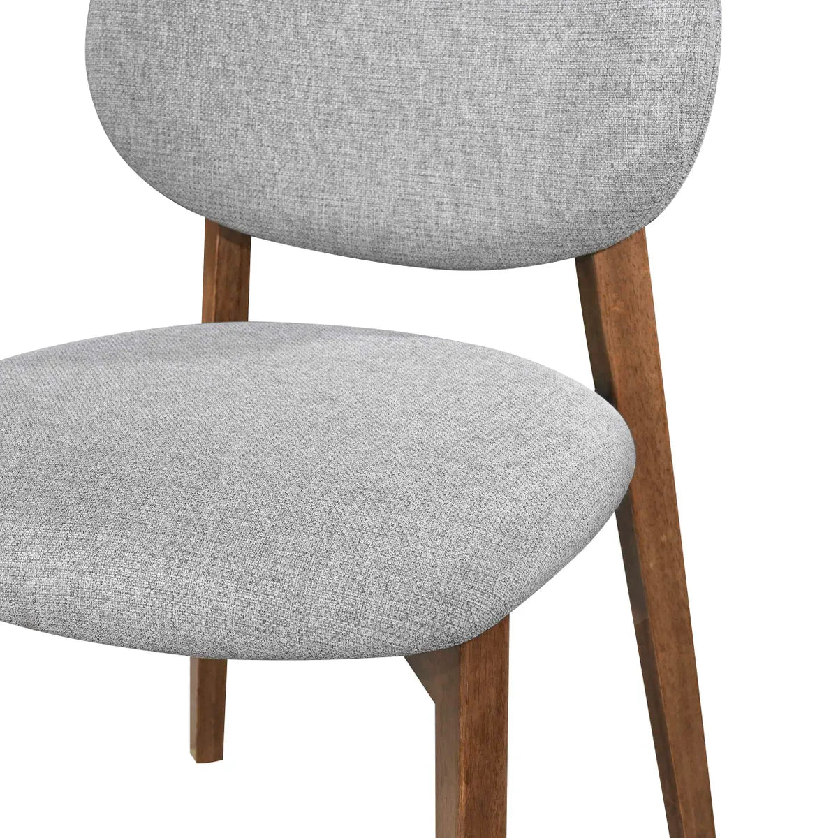 OLDI dining chair with fabric seat and walnut wood legs