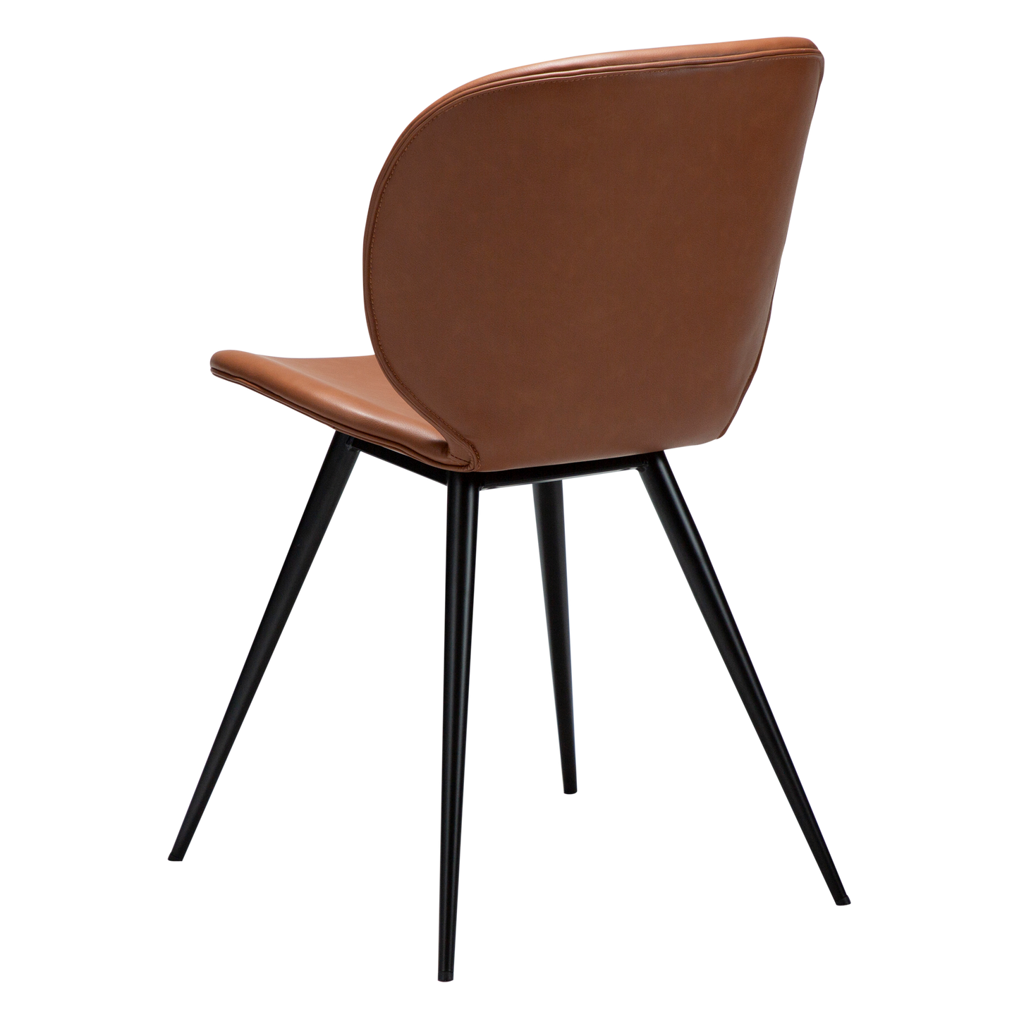 GINA dining chair – faux leather seat with curved back and conical legs | AK Interior Living