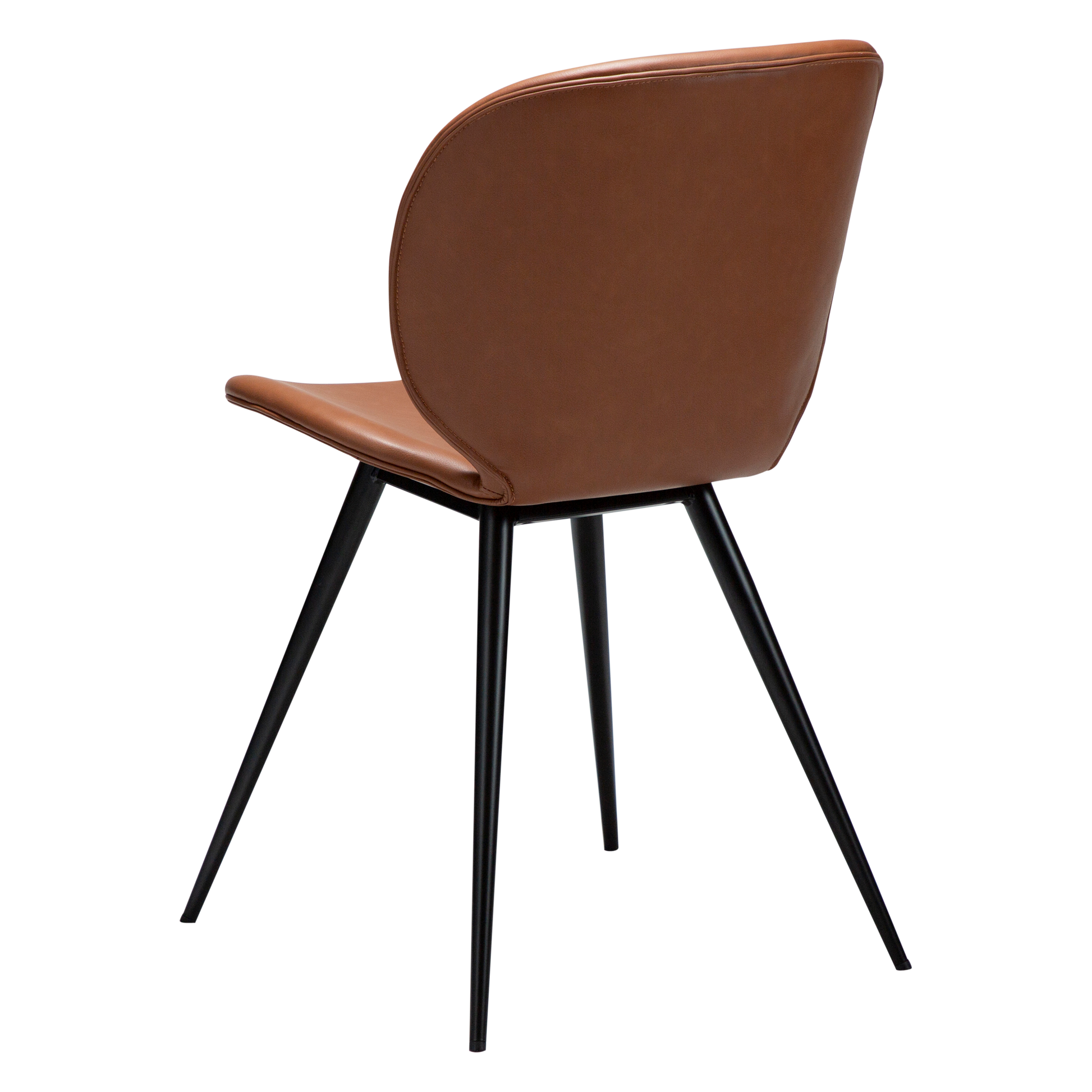 GINA dining chair – faux leather seat with curved back and conical legs | AK Interior Living