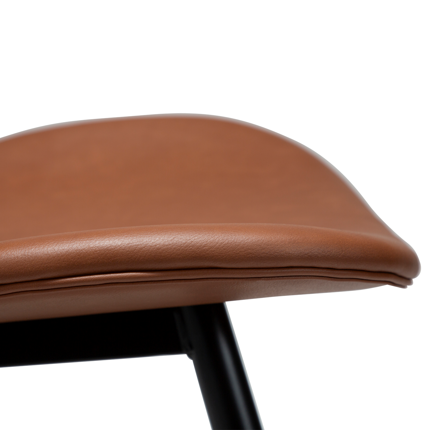 GINA dining chair – faux leather seat with curved back and conical legs | AK Interior Living