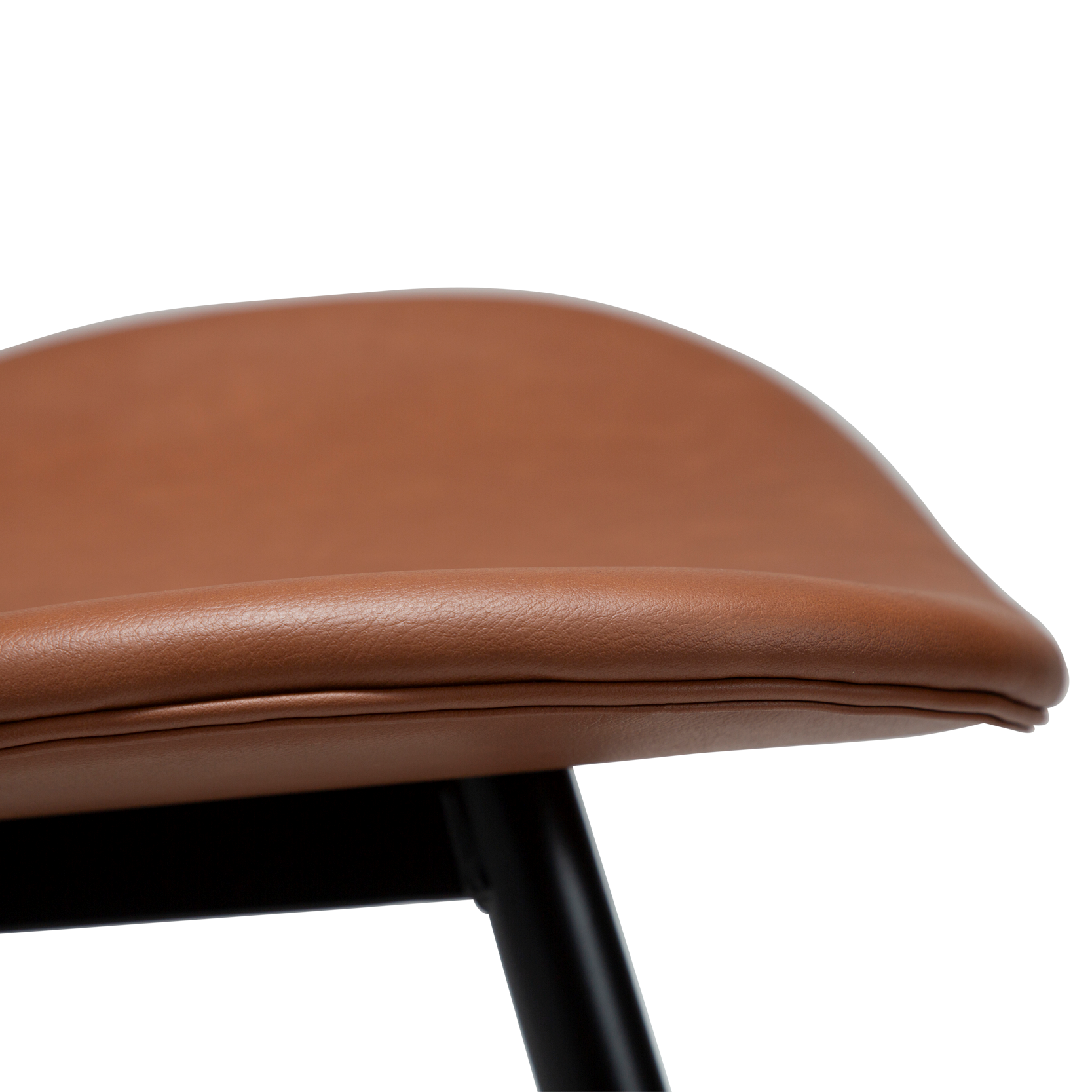 GINA dining chair – faux leather seat with curved back and conical legs | AK Interior Living