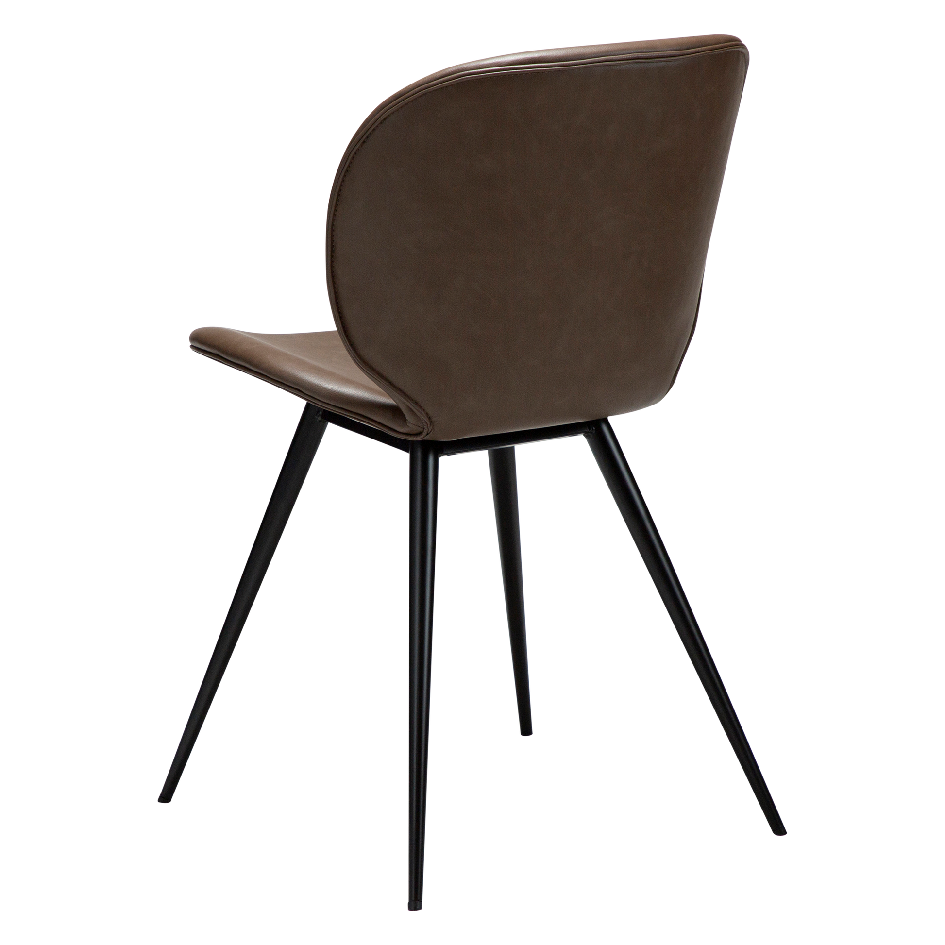 GINA dining chair – faux leather seat with curved back and conical legs | AK Interior Living