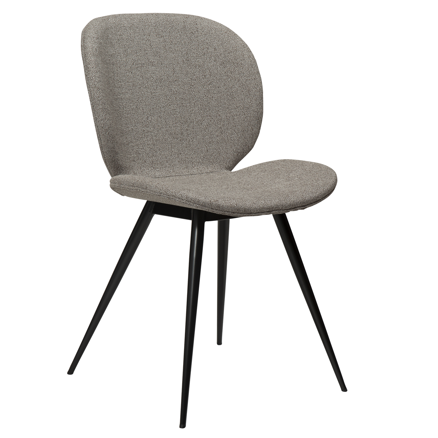 GAIA fabric upholstered dining chair with sculpted seat and tapered legs from AK Interior Living