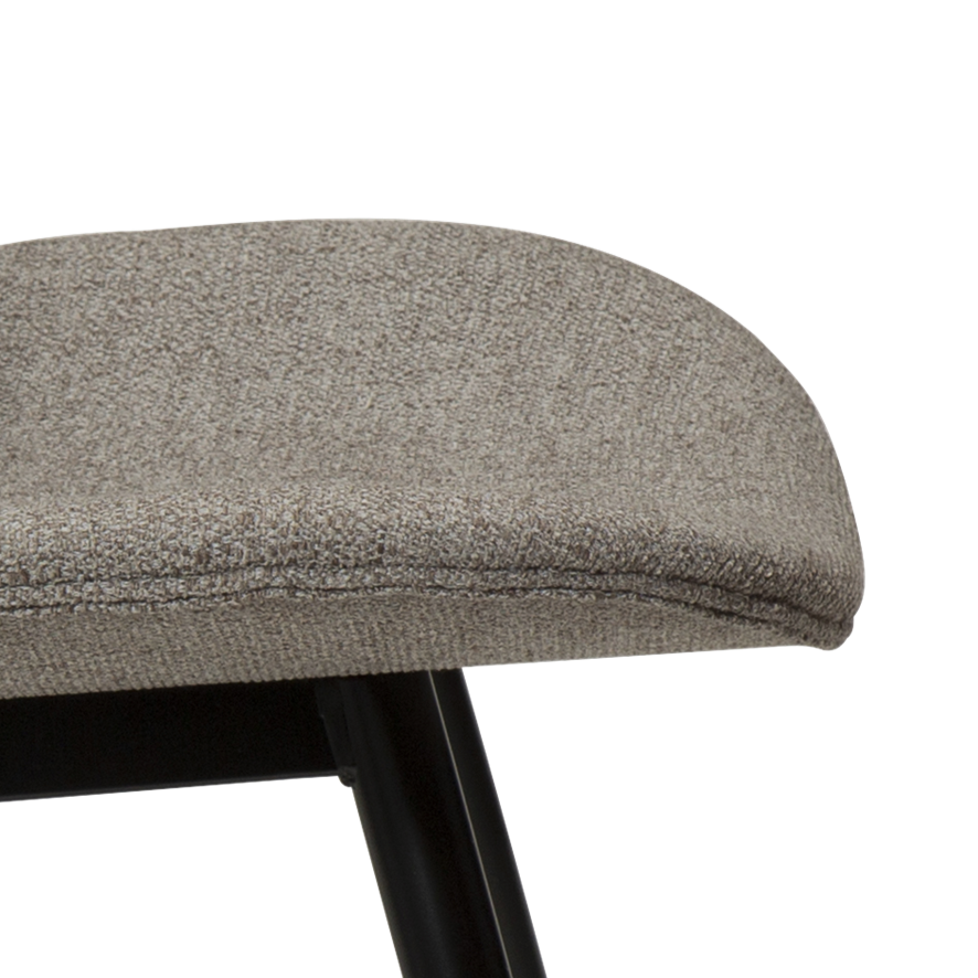GAIA fabric upholstered dining chair with sculpted seat and tapered legs from AK Interior Living