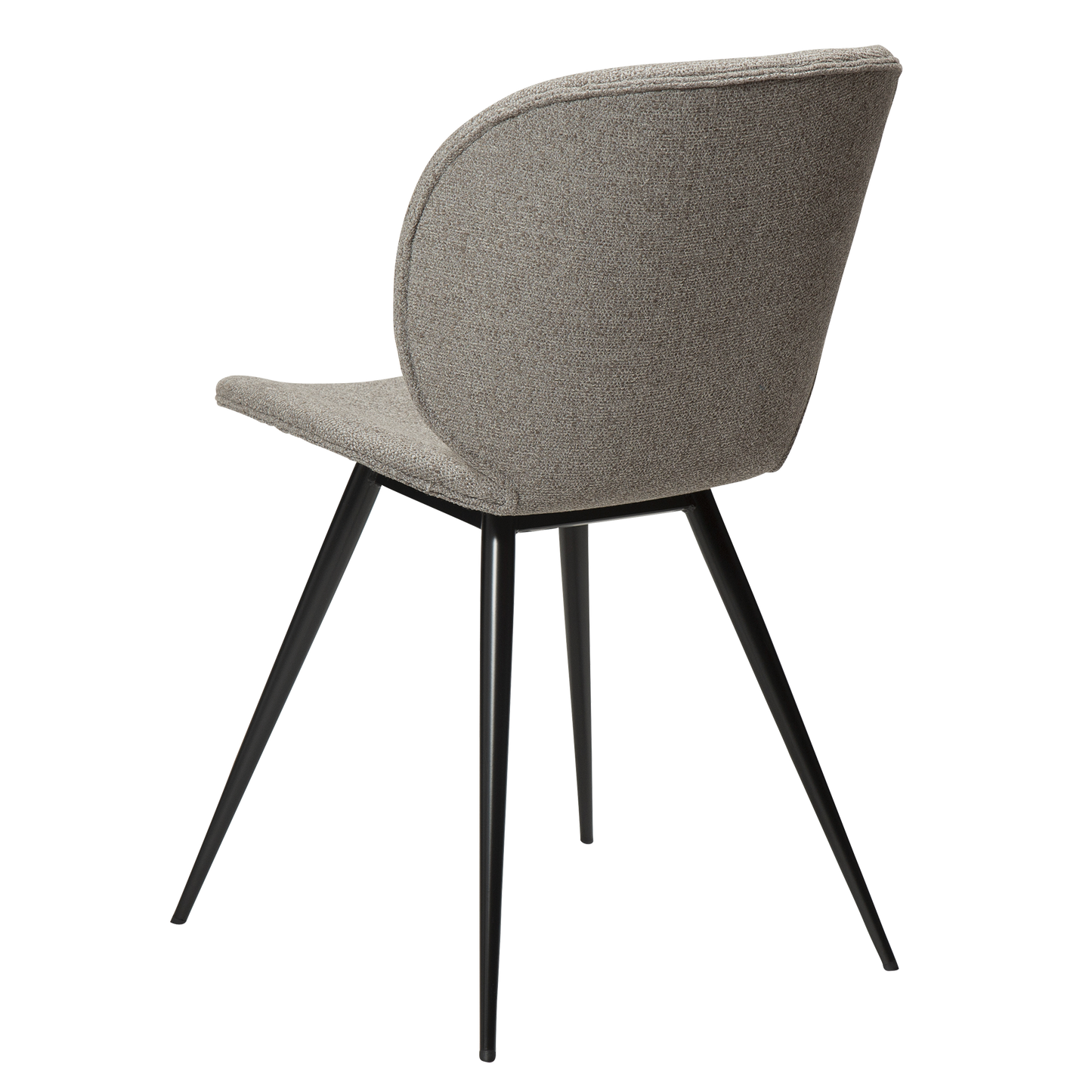 GAIA fabric upholstered dining chair with sculpted seat and tapered legs from AK Interior Living