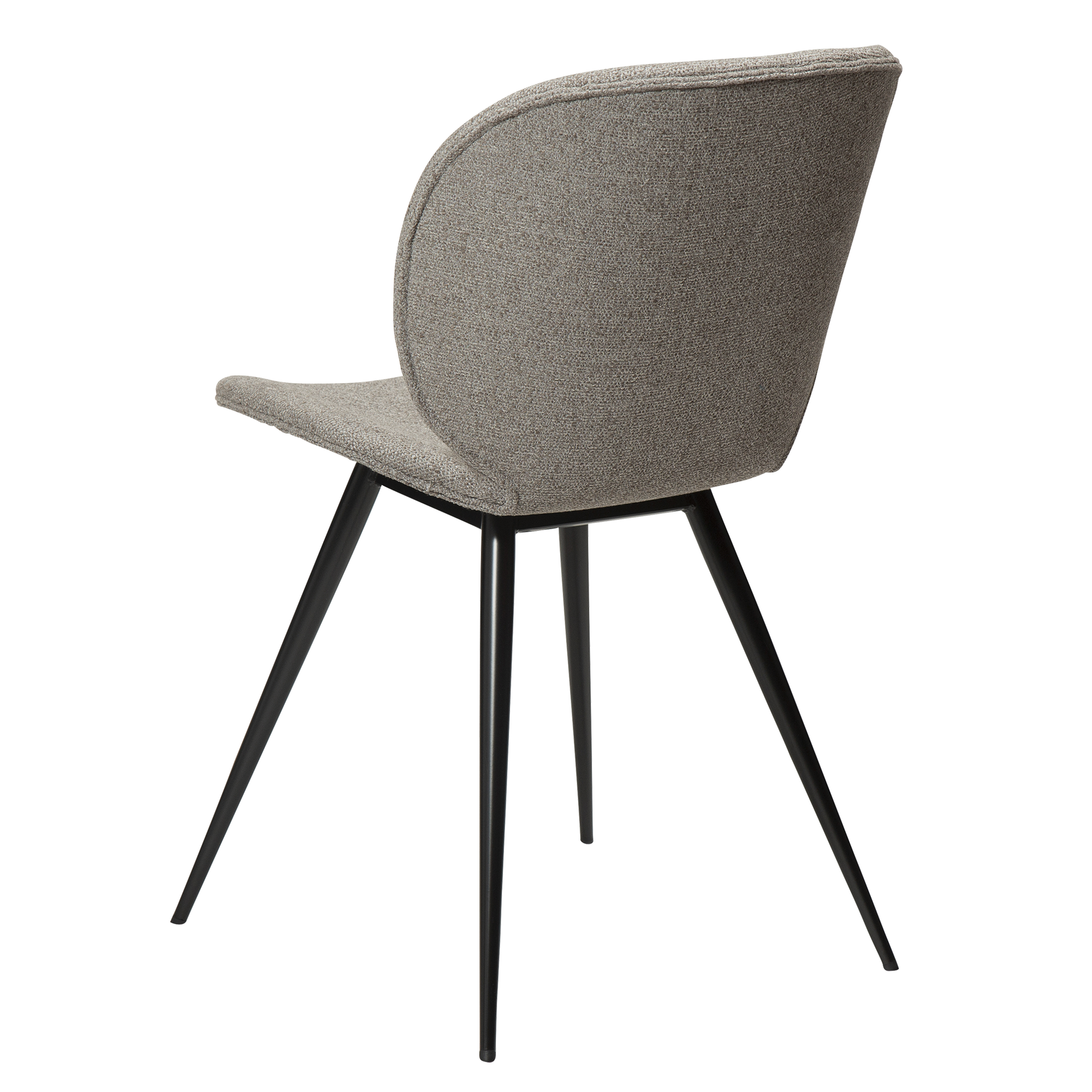 GAIA fabric upholstered dining chair with sculpted seat and tapered legs from AK Interior Living