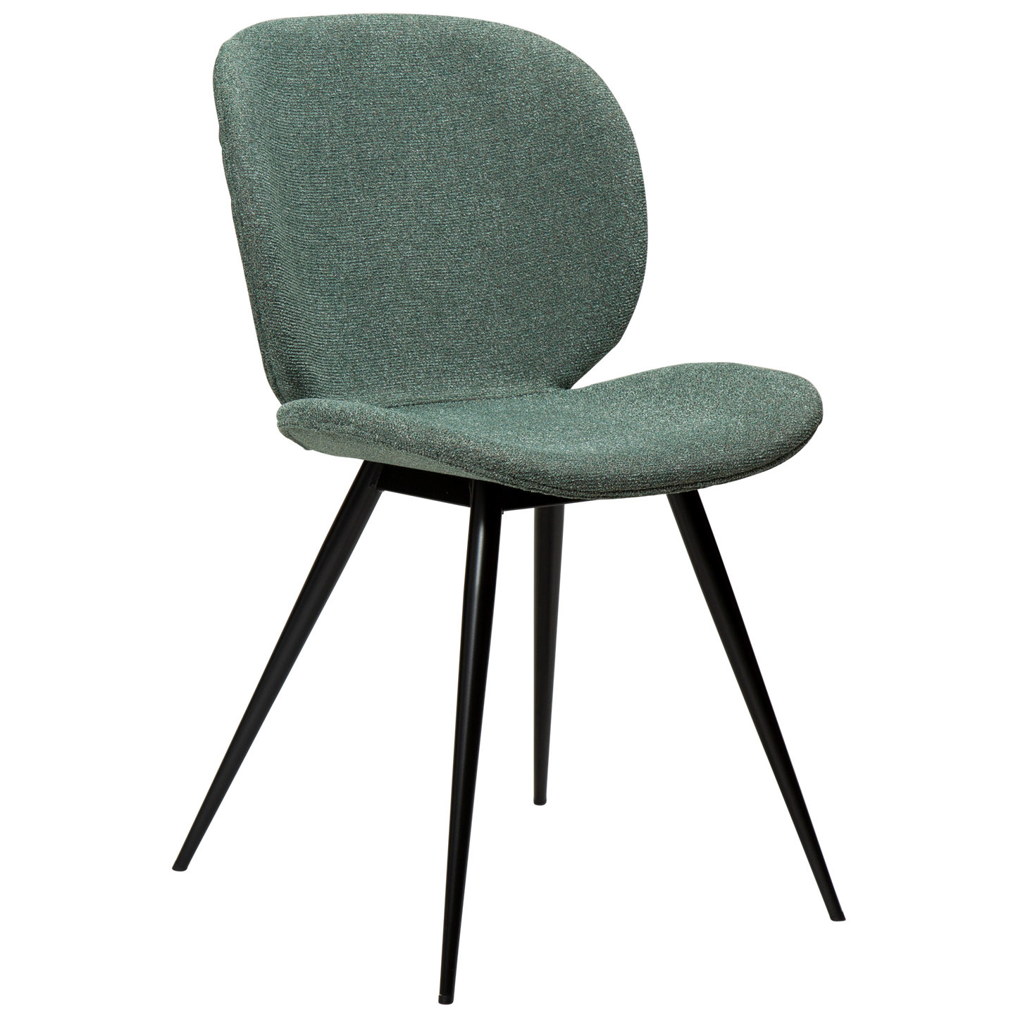 GAIA fabric upholstered dining chair with sculpted seat and tapered legs from AK Interior Living