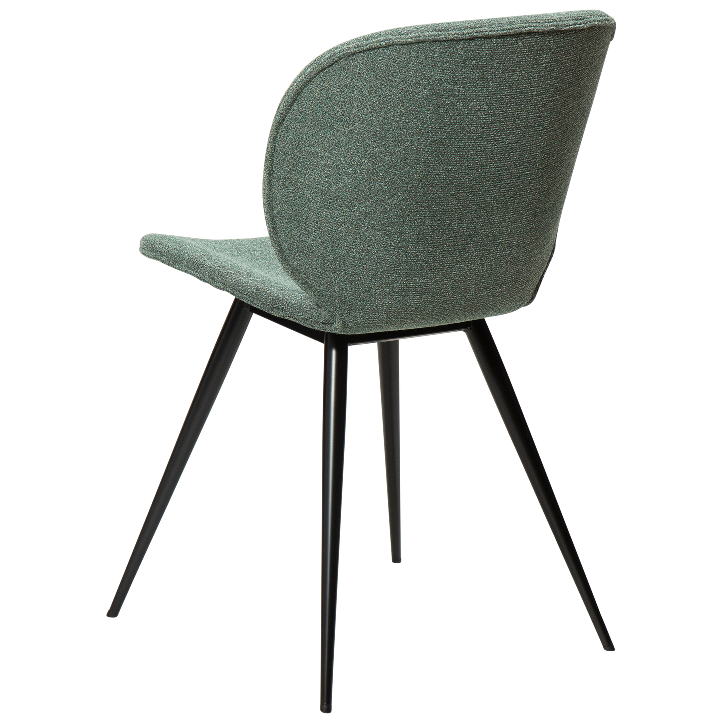 GAIA fabric upholstered dining chair with sculpted seat and tapered legs from AK Interior Living