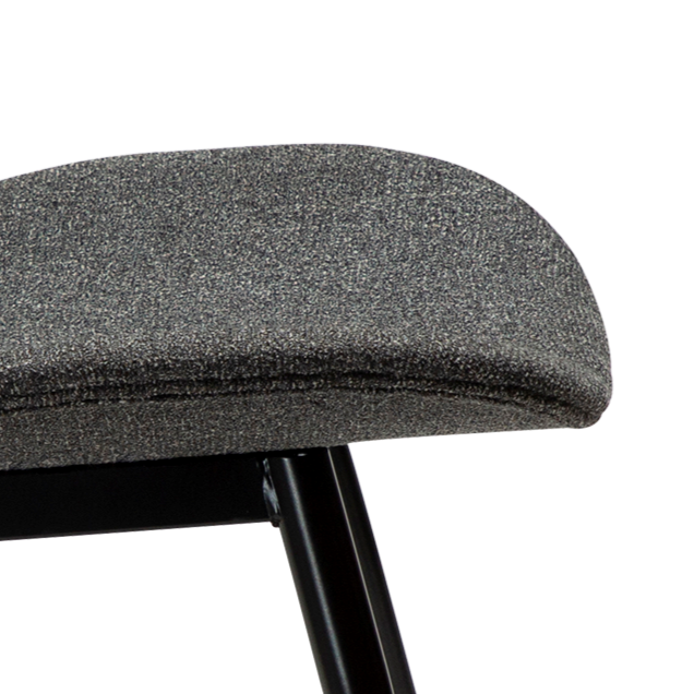 GAIA fabric upholstered dining chair with sculpted seat and tapered legs from AK Interior Living