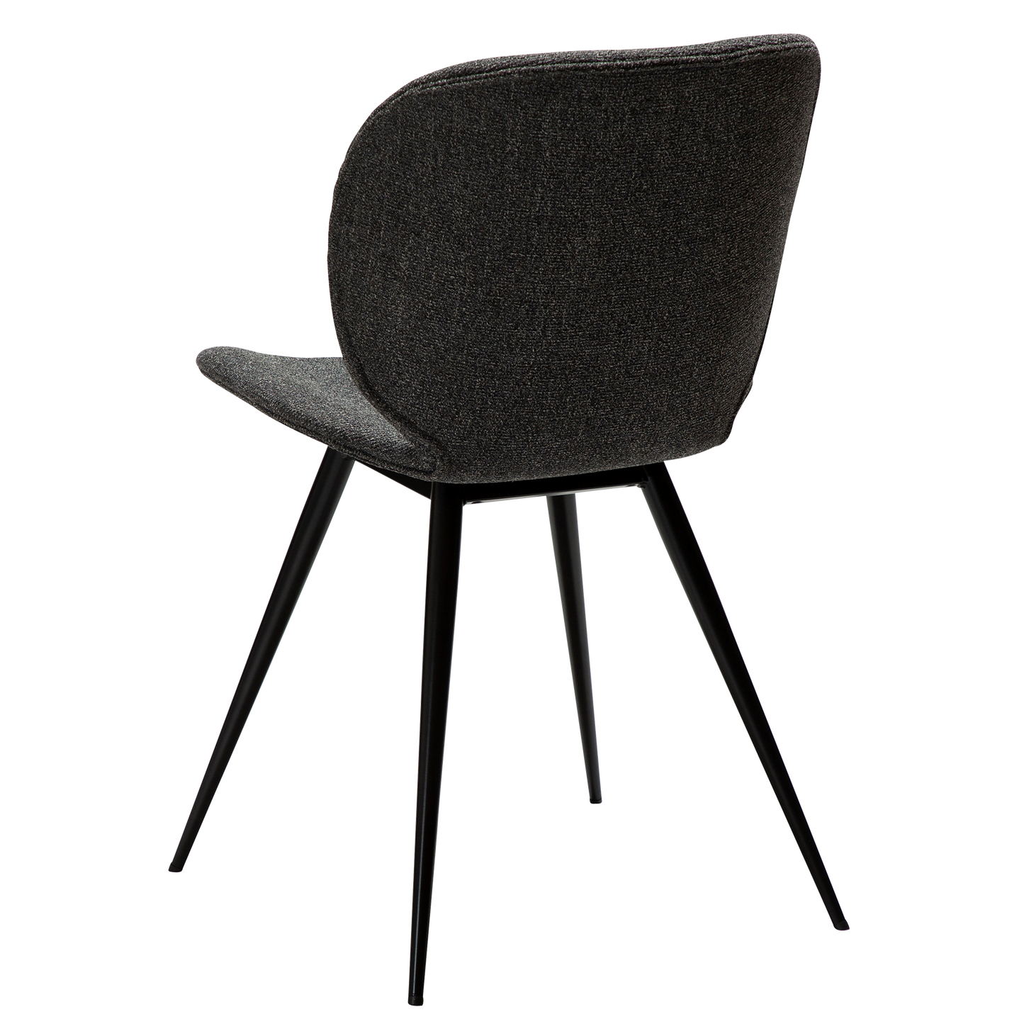 GAIA fabric upholstered dining chair with sculpted seat and tapered legs from AK Interior Living