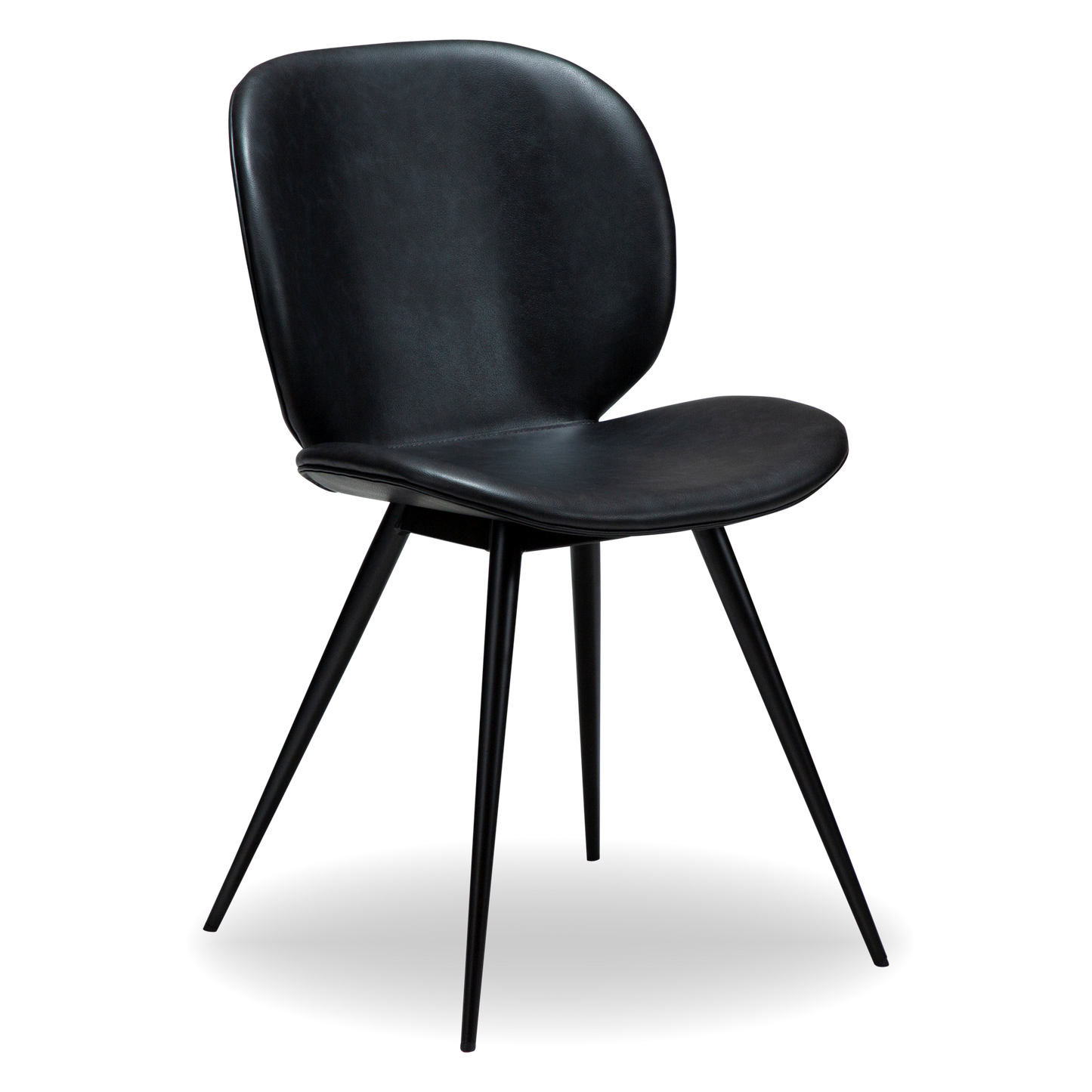 GINA dining chair – faux leather seat with curved back and conical legs | AK Interior Living