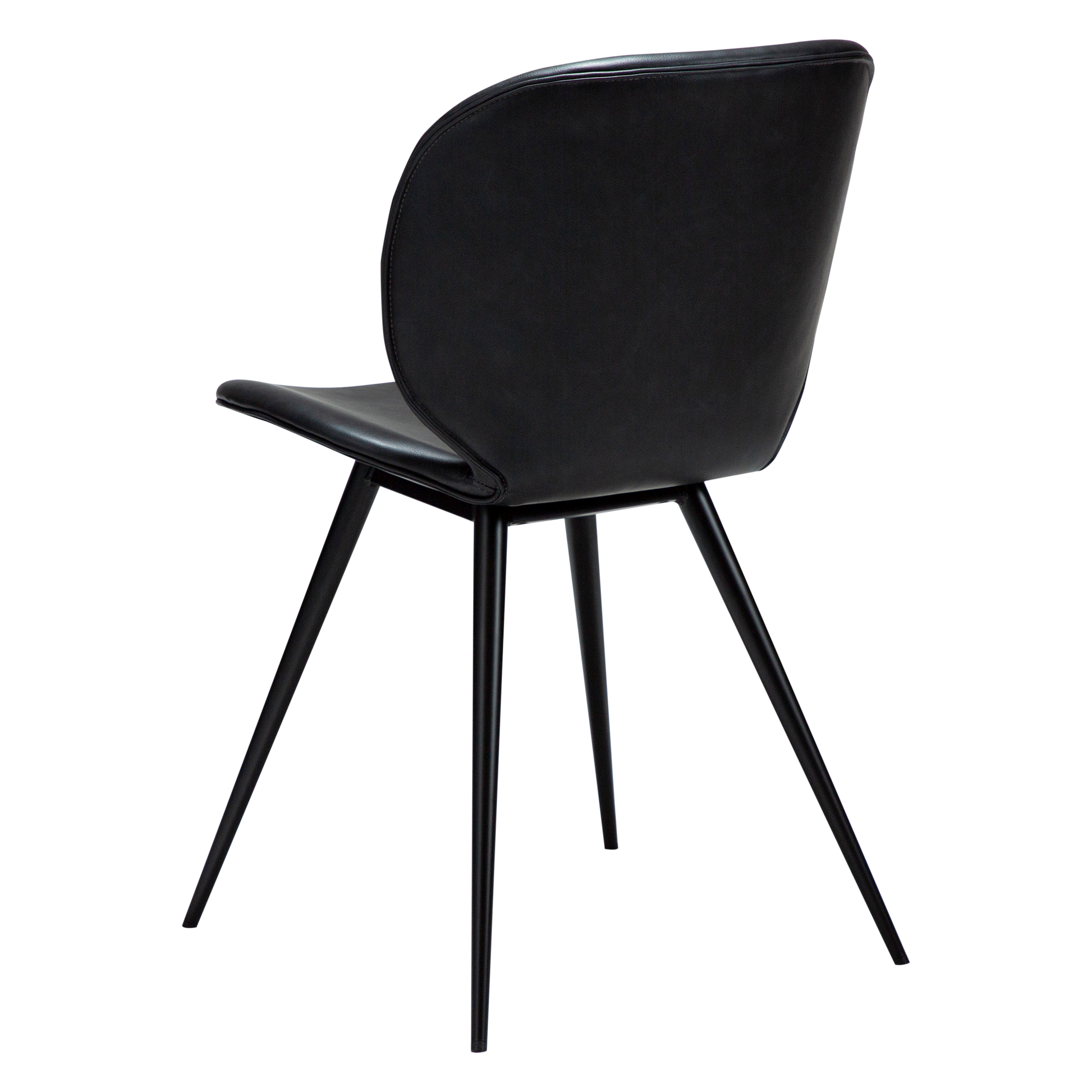 GINA dining chair – faux leather seat with curved back and conical legs | AK Interior Living