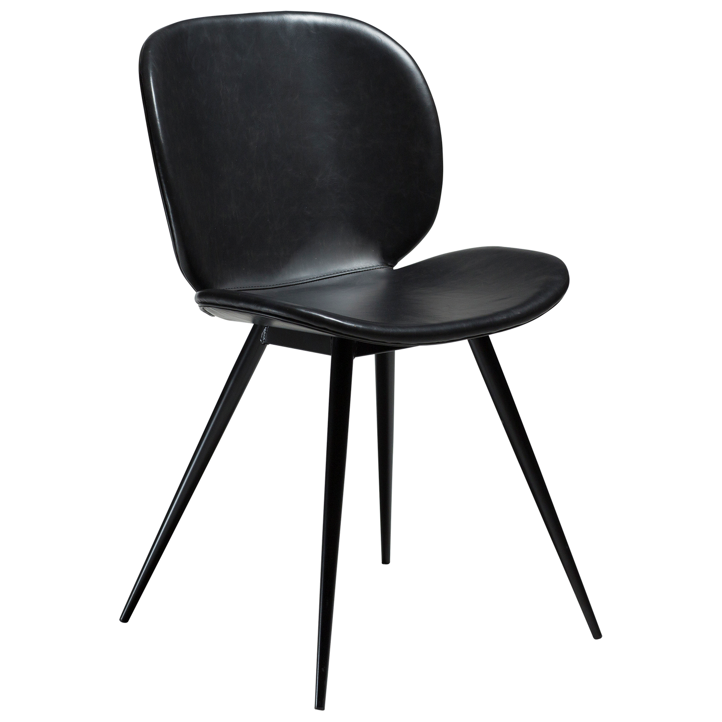 GINA dining chair – faux leather seat with curved back and conical legs | AK Interior Living