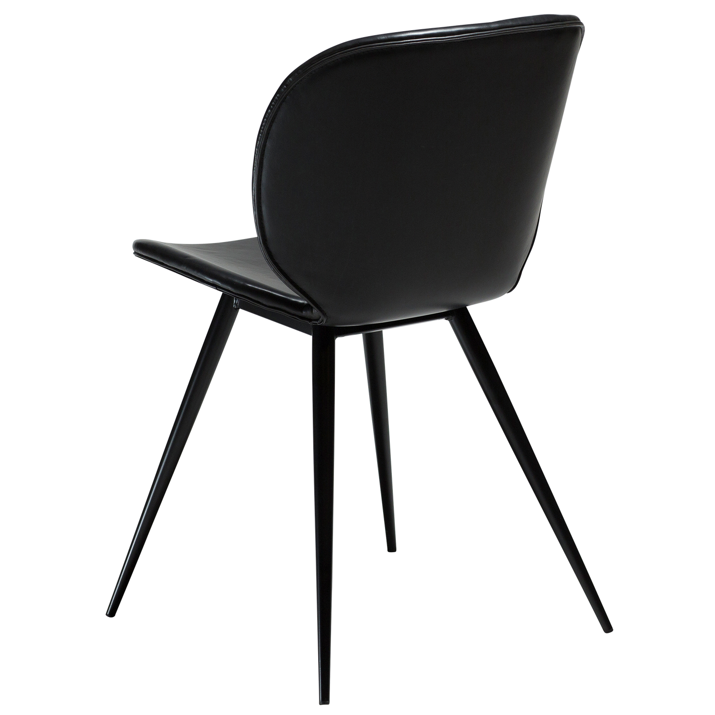 GINA dining chair – faux leather seat with curved back and conical legs | AK Interior Living