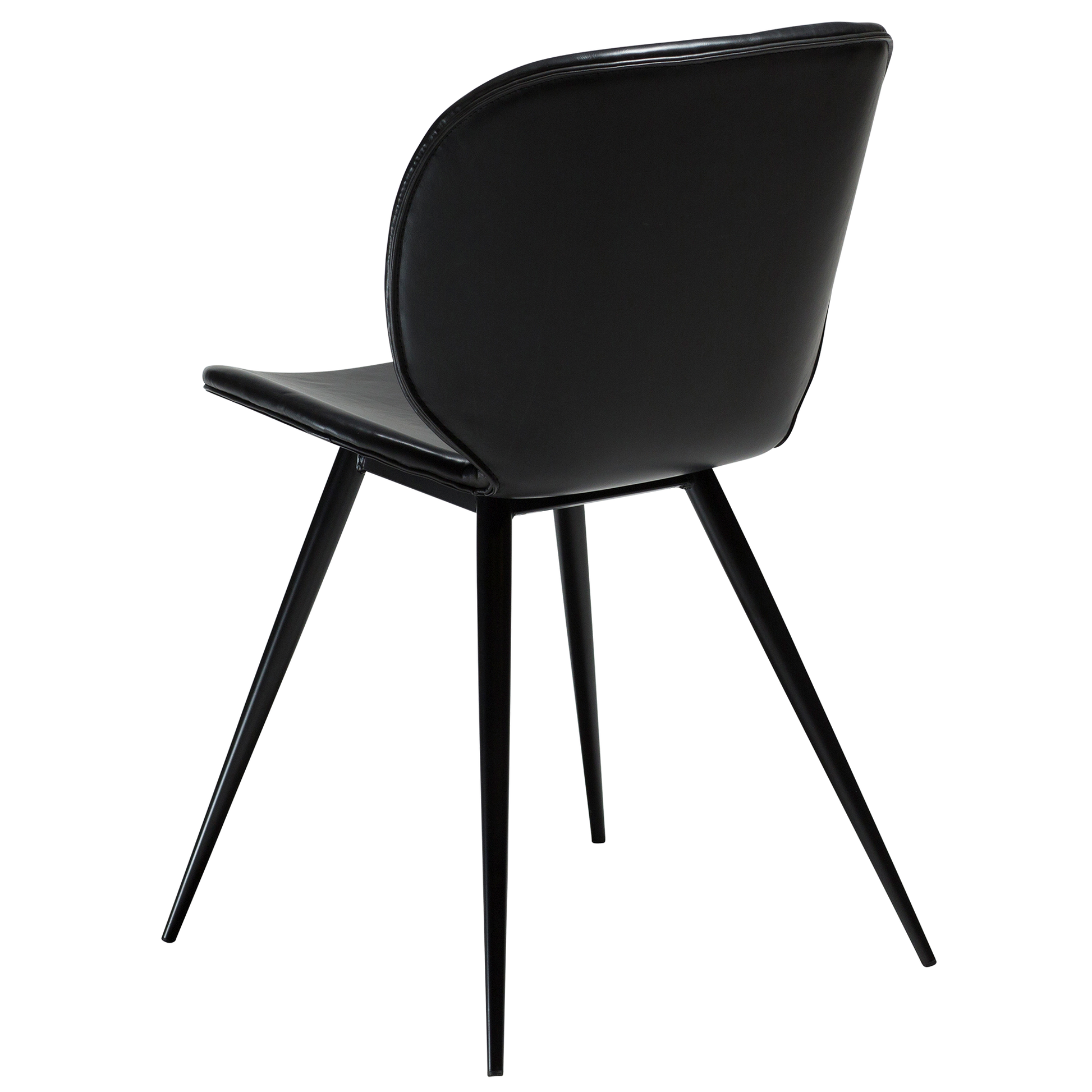 GINA dining chair – faux leather seat with curved back and conical legs | AK Interior Living