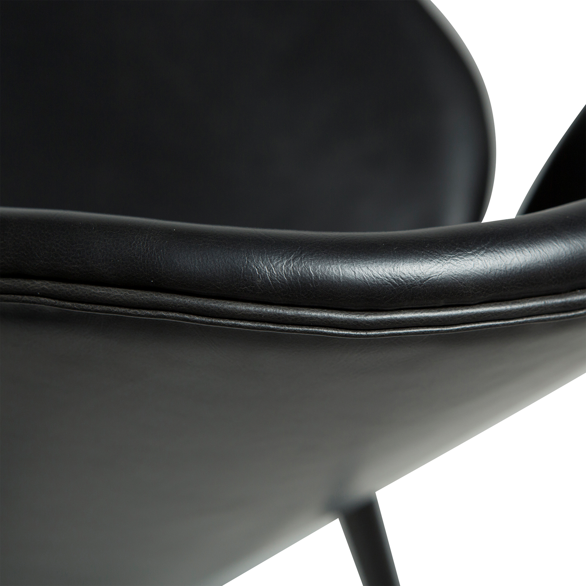 GINA dining chair – faux leather seat with curved back and conical legs | AK Interior Living