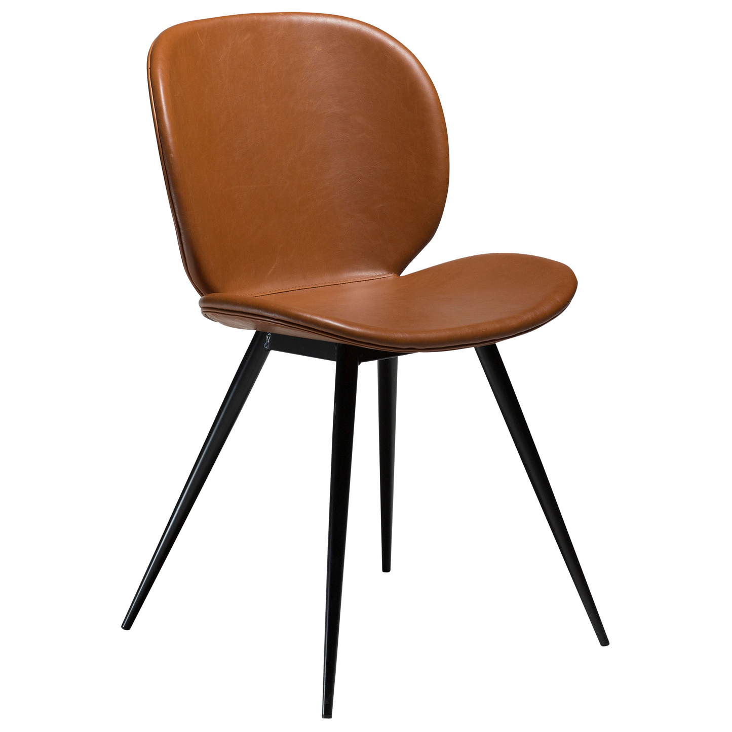 GINA dining chair – faux leather seat with curved back and conical legs | AK Interior Living