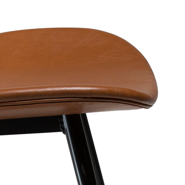 GINA dining chair – faux leather seat with curved back and conical legs | AK Interior Living