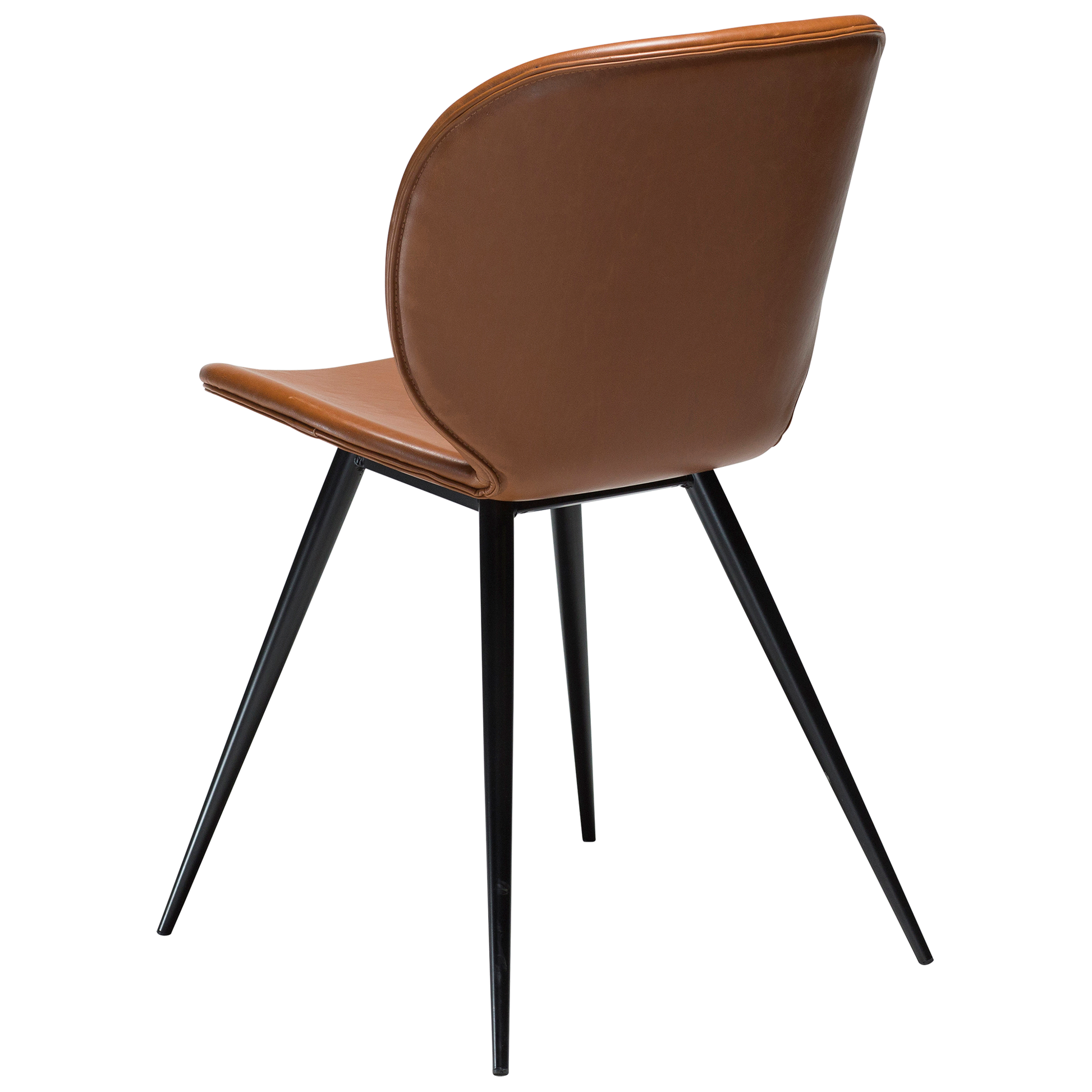 GINA dining chair – faux leather seat with curved back and conical legs | AK Interior Living
