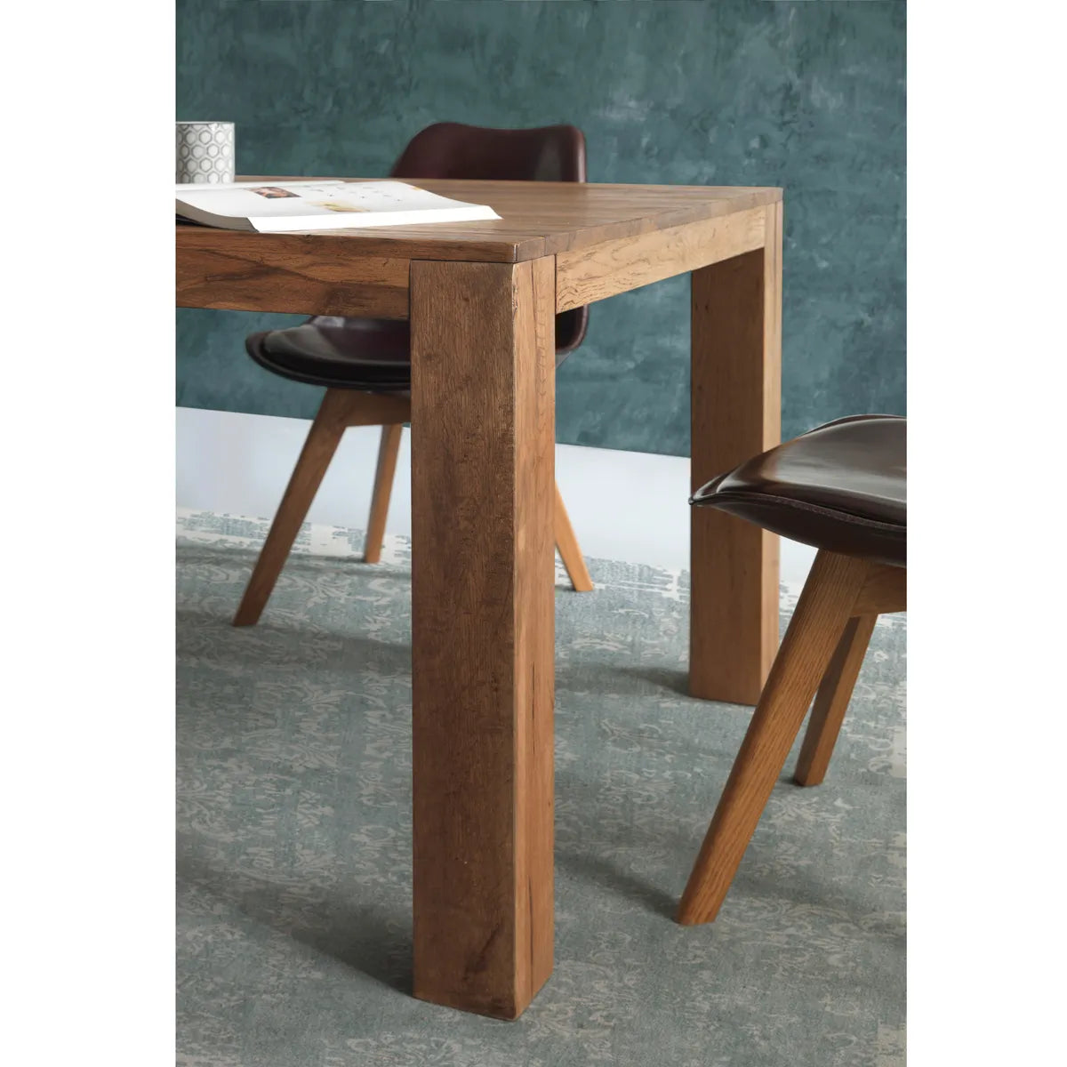 Alejandro 150 cm Natural Oak Dining Table with Extension Leaf fully extended