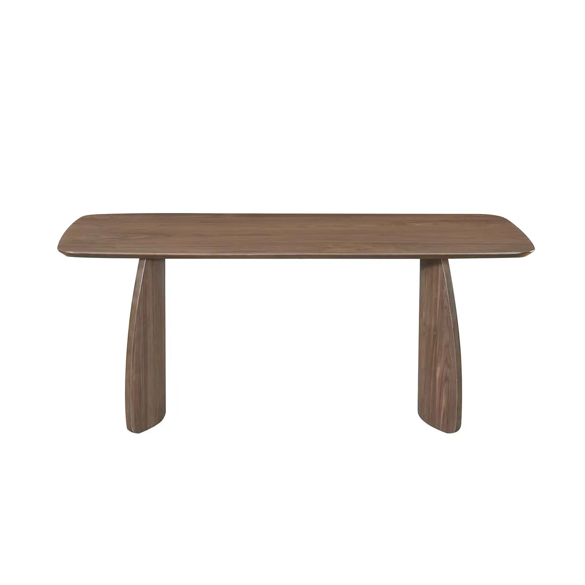 Alberto 180 cm Walnut-Veneered Dining Table with sculptural curved wood base