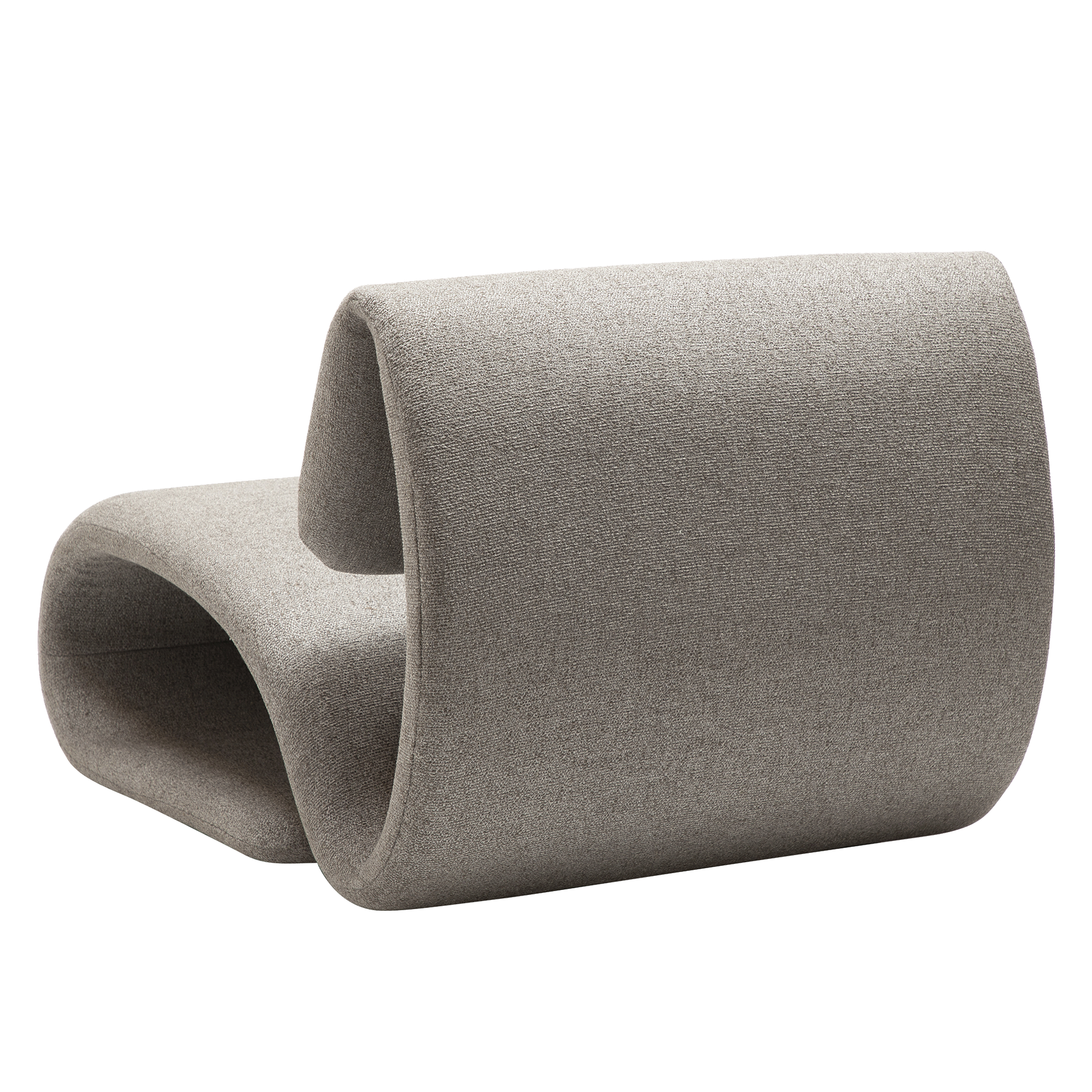 BEBE sculptural upholstered lounge chair with curved silhouette from AK Interior Living