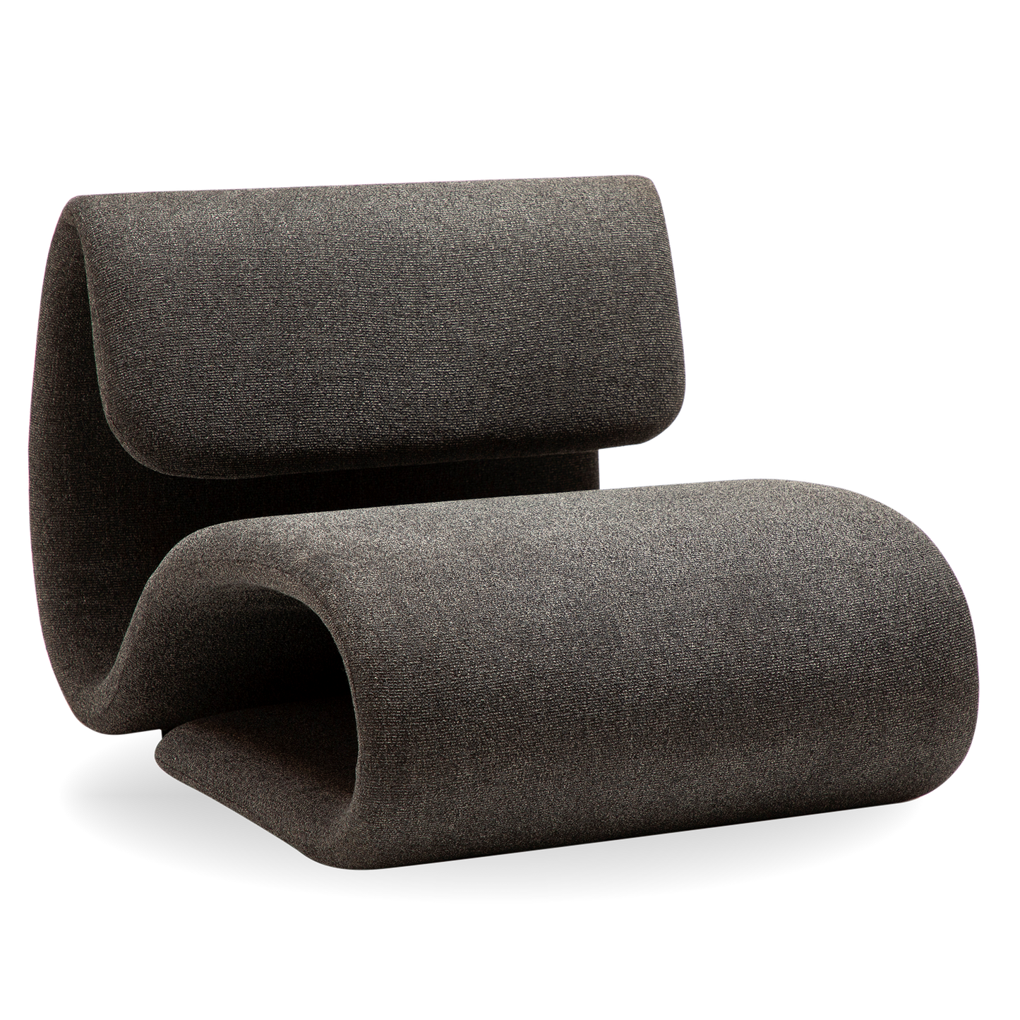 BEBE sculptural upholstered lounge chair with curved silhouette from AK Interior Living