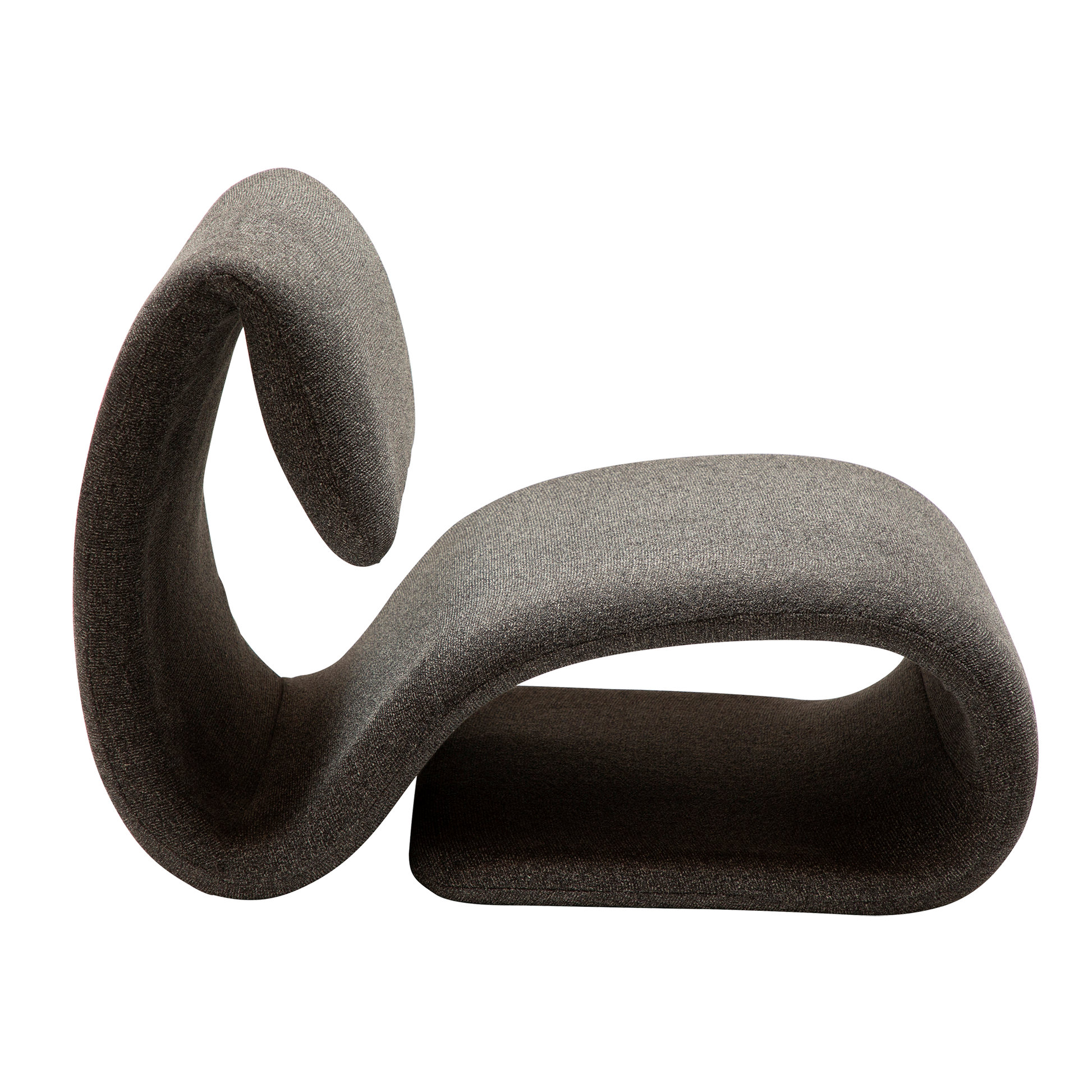 BEBE sculptural upholstered lounge chair with curved silhouette from AK Interior Living