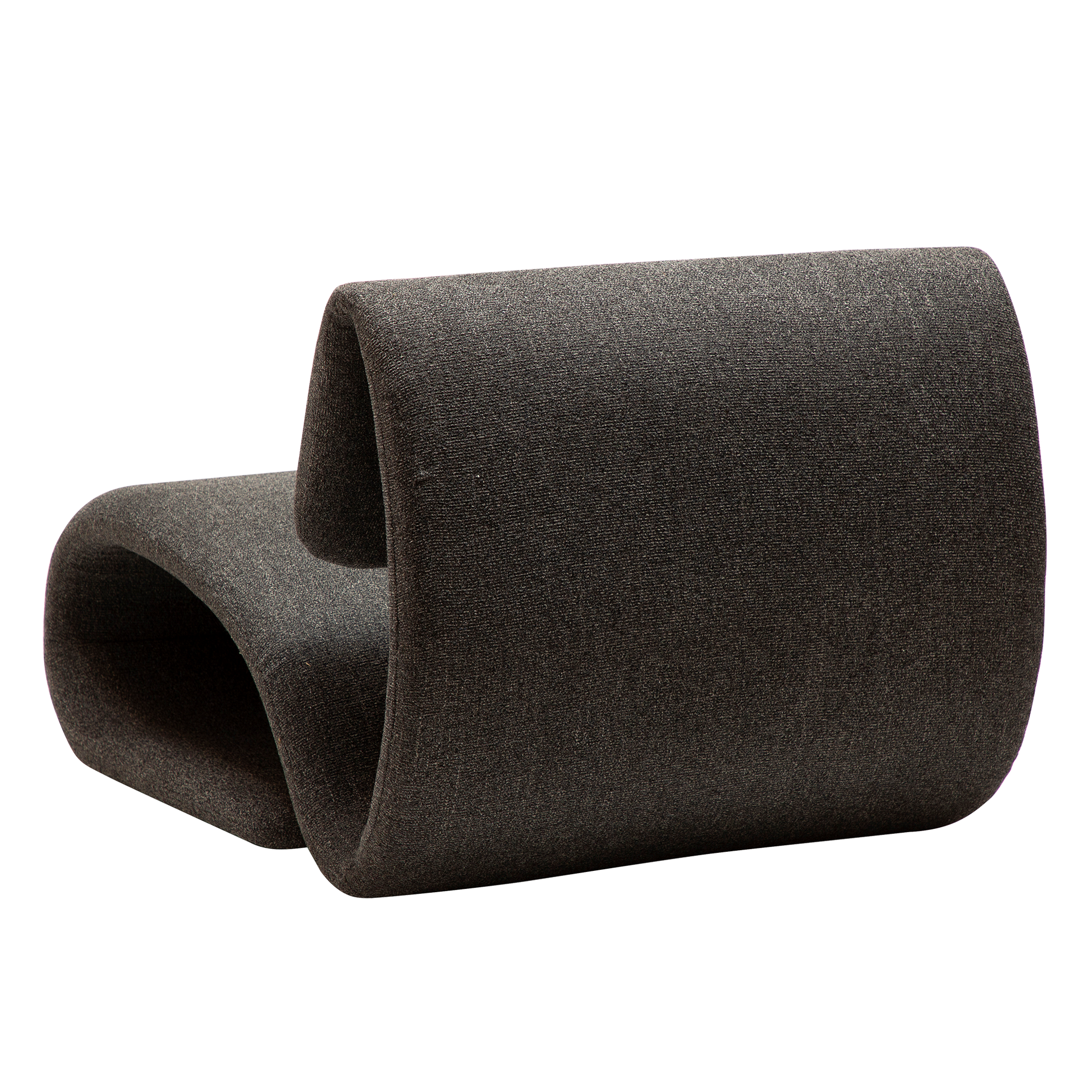 BEBE sculptural upholstered lounge chair with curved silhouette from AK Interior Living
