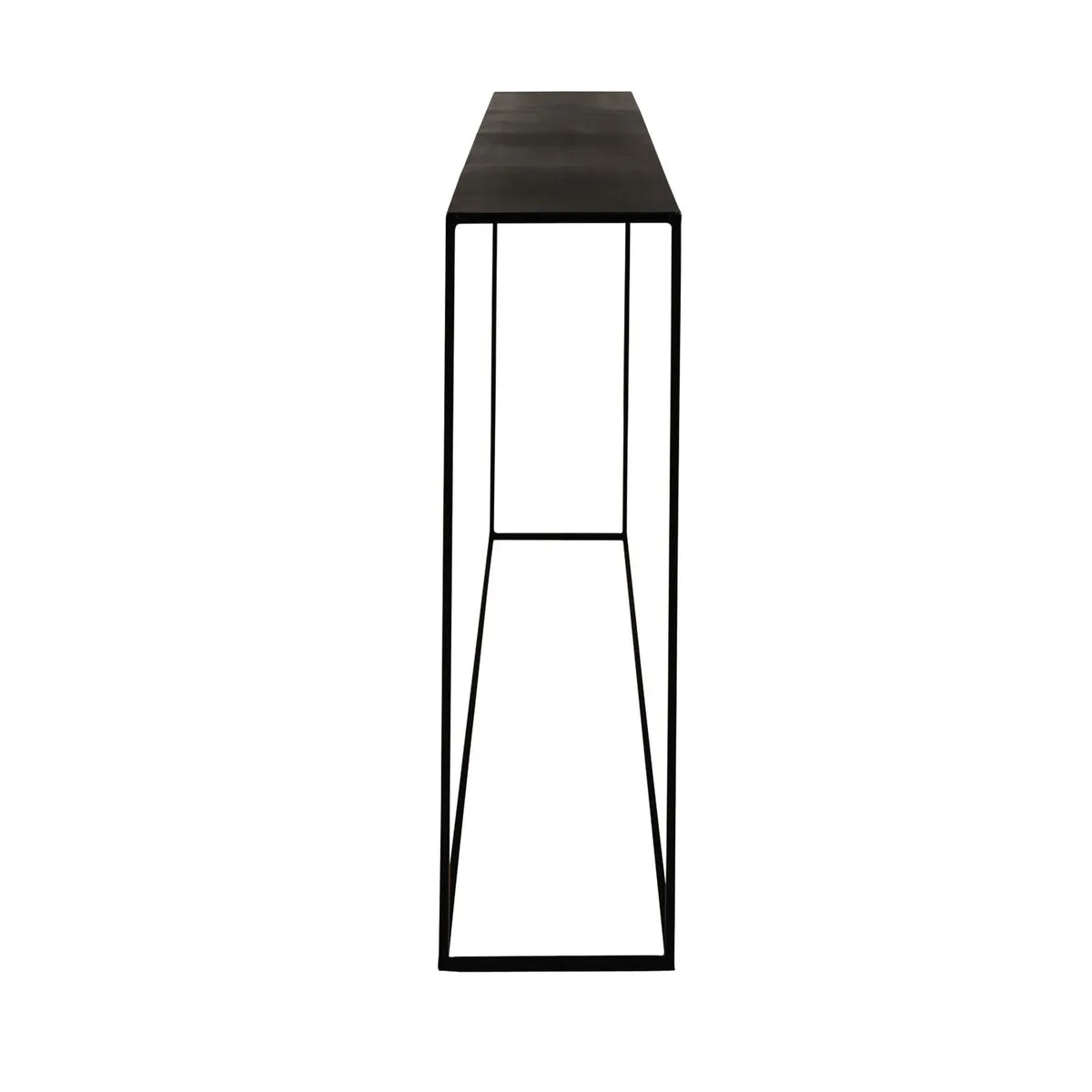 Iria black minimalist metal console table, 110 cm wide – AK Interior Living
