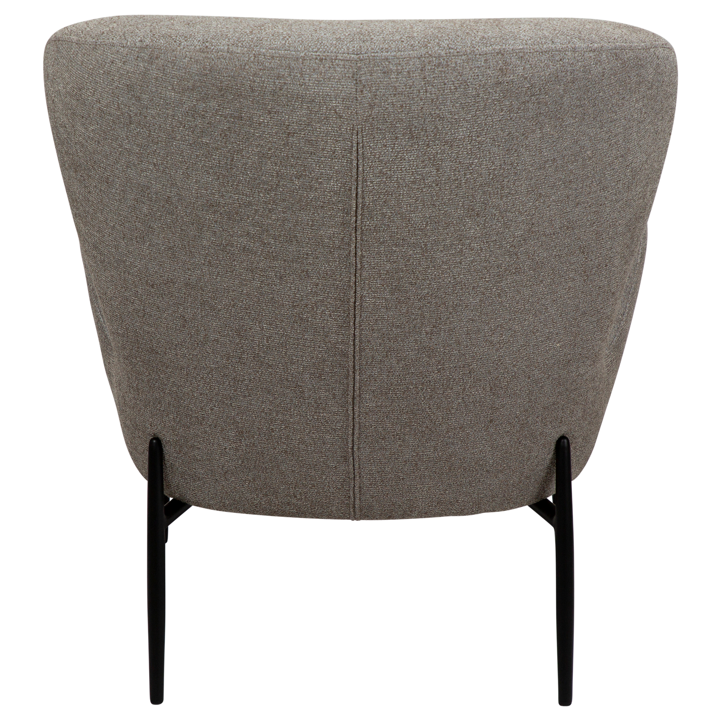 DONNA pebble earth bouclé lounge chair with curved backrest and black legs from AK Interior Living