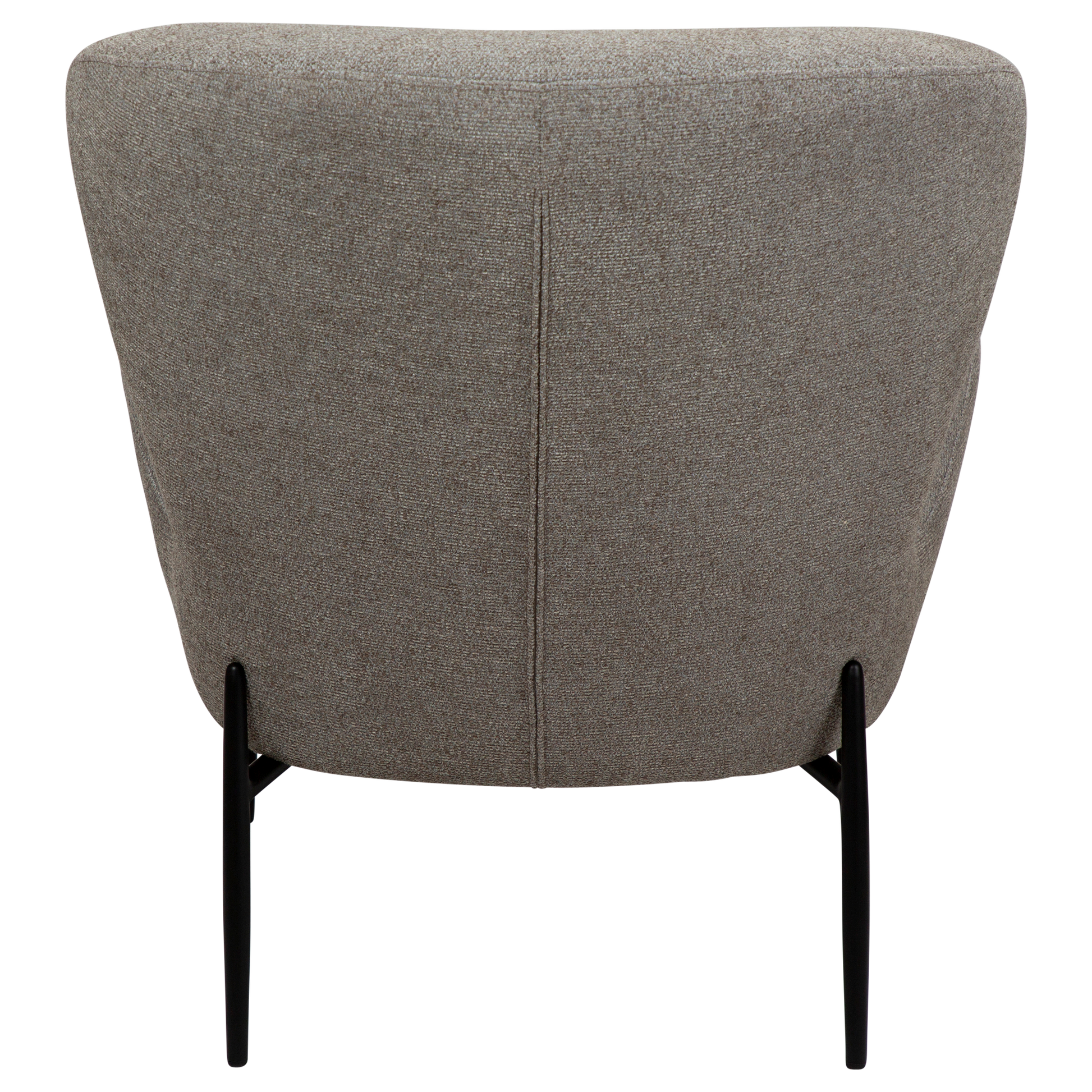 DONNA pebble earth bouclé lounge chair with curved backrest and black legs from AK Interior Living