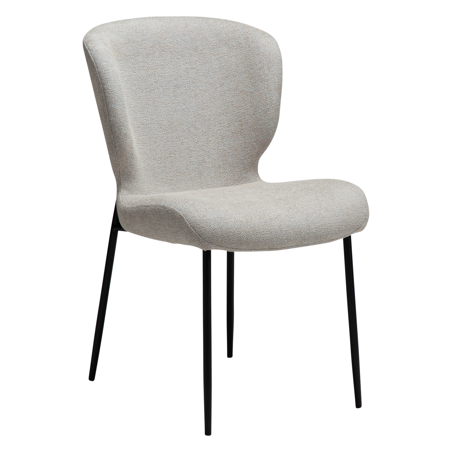 SAB dining chair in bouclé with black metal legs – AK Interior Living